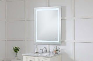 Helios 30in x 40in Hardwired LED mirror with touch sensor and color changing temperature 3000K/4200K/6400K