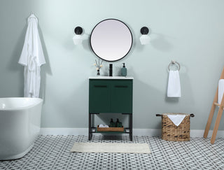 24 inch Single bathroom vanity in green