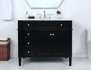 40 inch Single bathroom vanity in Black