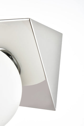 Jillian 3 light Chrome and frosted white Bath Sconce