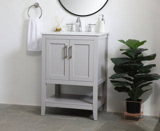 24 inch Single Bathroom Vanity in Grey