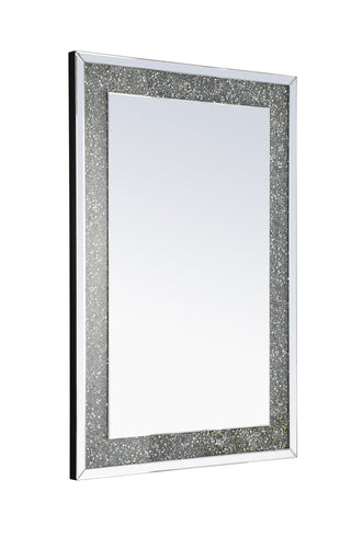 31.5 Inch Rectangle Crystal Mirror In Clear Finish