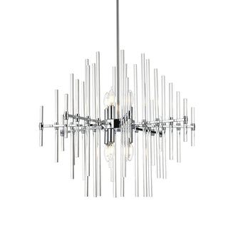 Sienna 27 inch crystal rod pendant in chrome