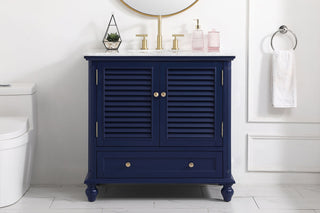 36 inch Single bathroom vanity in blue