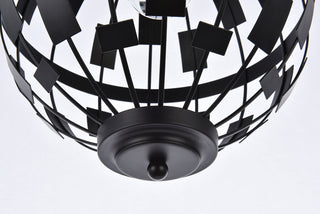 Levante 1 light pendant in black