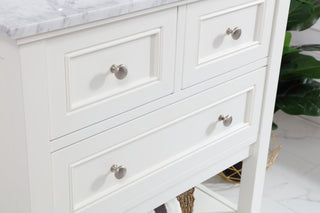 30 in. Single bathroom vanity set in White