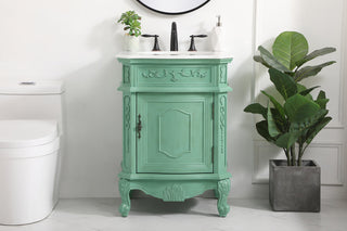 24 inch Single bathroom vanity in vintage mint