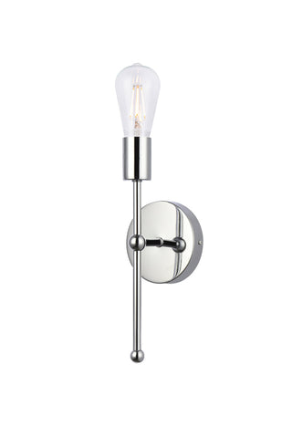 Keely 1 light chrome wall sconce