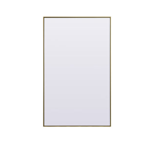 Metal Frame Rectangle Full Length Mirror 36x60 Inch in Brass