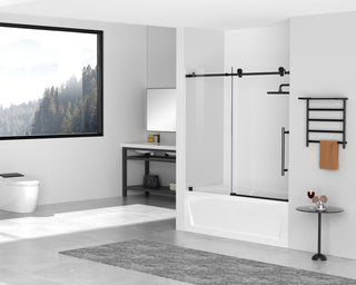 Frameless tub door 60 x 60 Matte Black