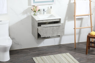 24 inch Single bathroom vanity in concrete grey