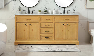 72 inch double bathroom vanity in natural wood