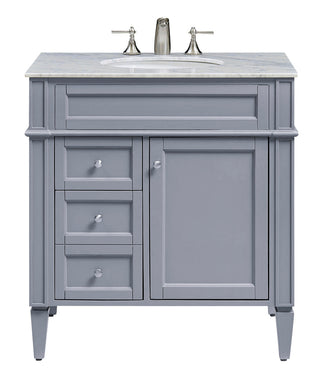 32 In. Single Bathroom Vanity Set In Grey