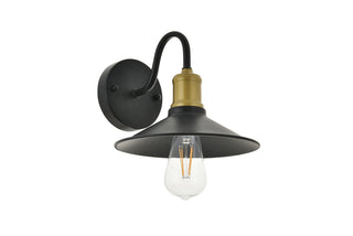 Etude 1 light brass and black Wall Sconce