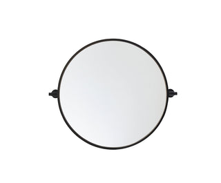 Round pivot mirror 24 inch in black