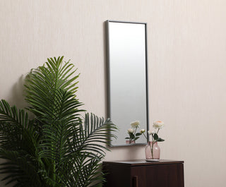 Metal frame rectangle mirror 14 inch x 36 inch in Grey