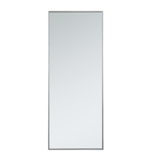 Metal frame rectangle mirror 24 inch in silver