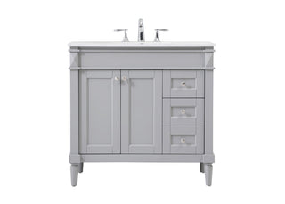 36 inch Single bathroom vanity in grey