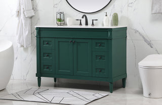 48 inch Single bathroom vanity in green