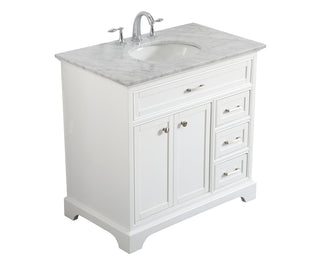 36 In. Single Bathroom Vanity Set In White