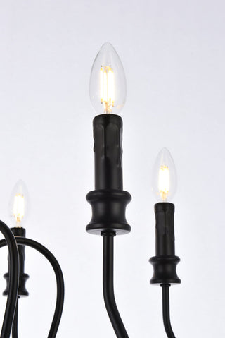 Flynx 6 lights pendant in black