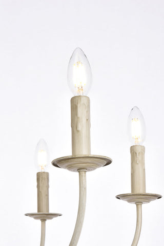 Brielle 6 lights pendant in weathered dove