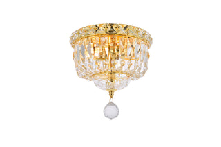 Tranquil 2 light Gold Flush Mount Clear Royal Cut Crystal