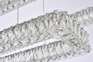 Monroe 50 inch LED triple rectangle pendant in chrome