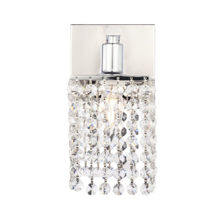 Phineas 1 light Chrome and Clear Crystals wall sconce