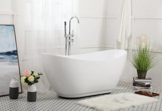 62 inch soaking bathtub in glossy white