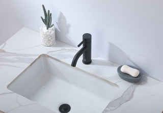 Victor Single Hole Single Handle Bathroom Faucet in Matte Black