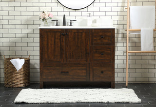 42 inch Single bathroom vanity in expresso with backsplash