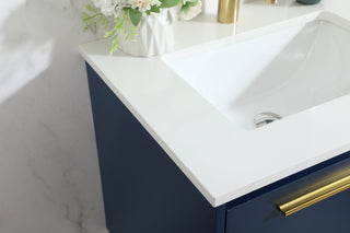 24 inch Single bathroom vanity in blue