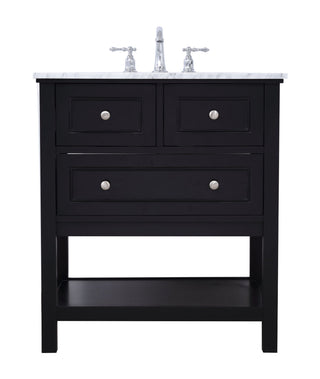 30 in. Single bathroom vanity set in Black