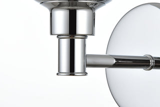 Cordelia 1 light Chrome and frosted white Bath Sconce