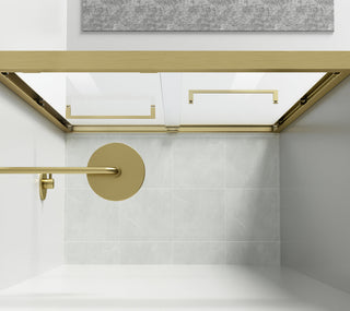 Semi-frameless shower door 48 x 76 Brushed Gold