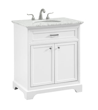 30 In. Single Bathroom Vanity Set In White