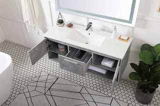 48 inch  Single Bathroom Floating Vanity in Concrete Grey