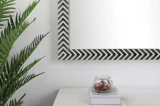 Rectangular mirror 72x36 inch in chevron