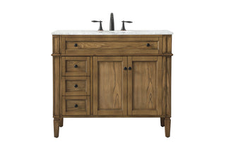 40 inch Single bathroom vanity in driftwood