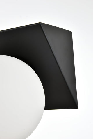 Jillian 4 light Black and frosted white Bath Sconce