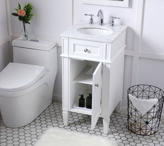 18 in. Single Bathroom Vanity set in white