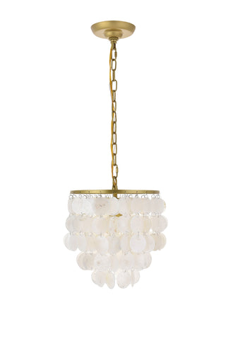 Selene 1 light Brass Pendant