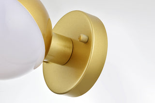 Majesty 1 light Brass and frosted white Bath Sconce