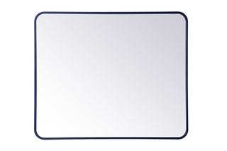 Soft corner metal rectangular mirror 30x36 inch in Blue