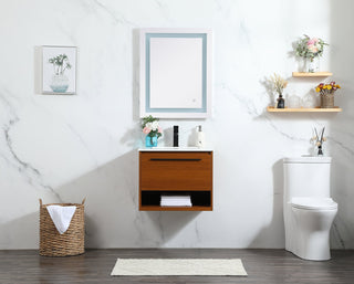 24 inch Single bathroom vanity in teak