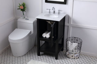 19 in. Single bathroom vanity set in Black