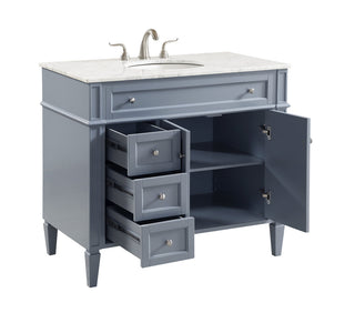 40 In. Single Bathroom Vanity Set In Grey