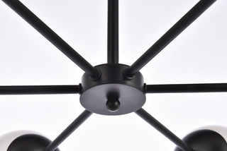 Briggs 30 inch pendant in black with white shade