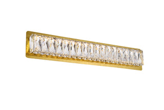 Monroe Integrated LED chip light gold Wall Sconce Clear Royal Cut Crystal